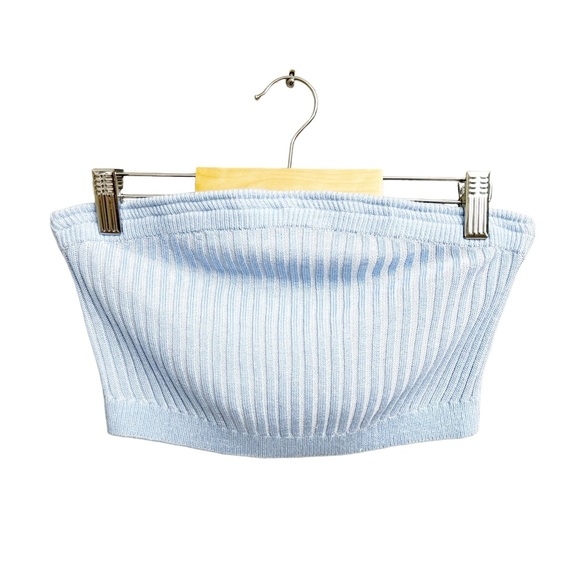 NWT Free People Carly Cardi Cardigan Crop Top Two Piece Set Blue - Picture 5 of 9